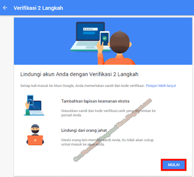 cara menambahkan verifikasi 2 langkah akun gmail
