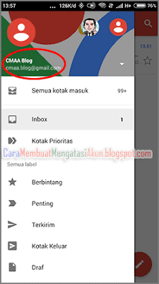 cara membuka email gmail di hp android