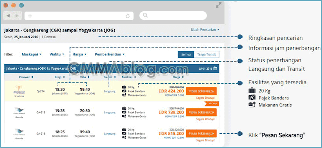 Panduan Cara Pesan Tiket Pesawat Online di Web Tiket.com