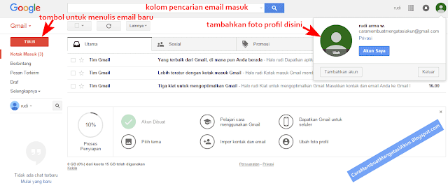 cara mengirim email dengan gmail