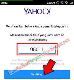 Buat email yahoo lewat hp - verifikasi nomor
