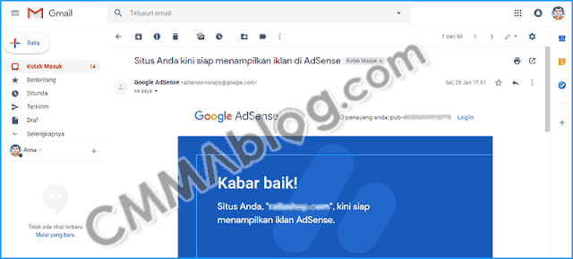 contoh email review site google adsense berhasil