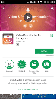 cara mengambil video di instagram lewat aplikasi