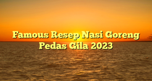 CMMA BLOG News | Famous Resep Nasi Goreng Pedas Gila 2023