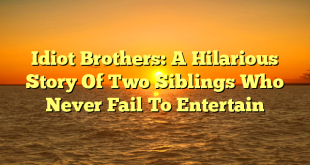 CMMA BLOG News | Idiot Brothers: A Hilarious Story Of Two Siblings Who Never Fail To Entertain