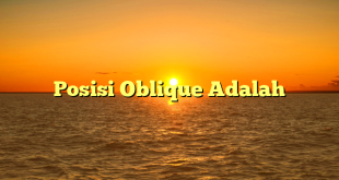 CMMA BLOG News | Posisi Oblique Adalah