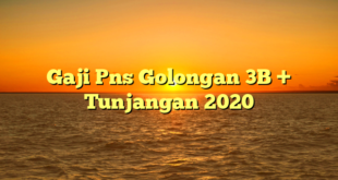 CMMA BLOG News | Gaji Pns Golongan 3B + Tunjangan 2020